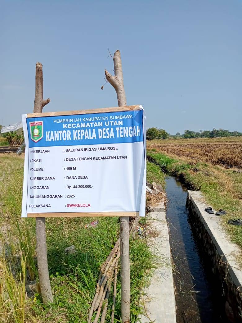 Saluran Irigasi Uma Rose tahun 2025